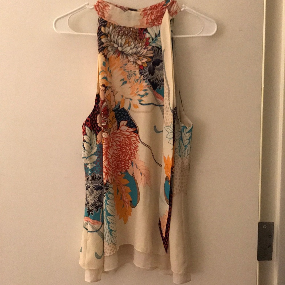 Rose + Olive floral tank